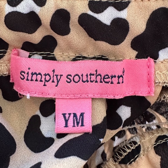 Simply Southern Leopard Print Dress- Youth Medium - Picture 3 of 4